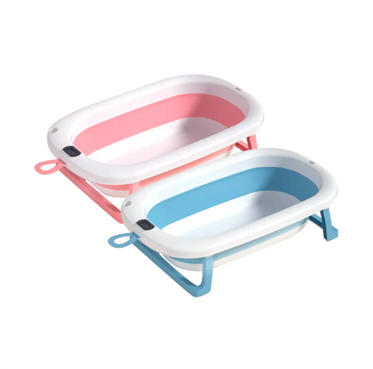 Bañera plegable para bebés con termómetro digital