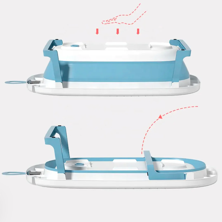 Bañera plegable para bebés con termómetro digital