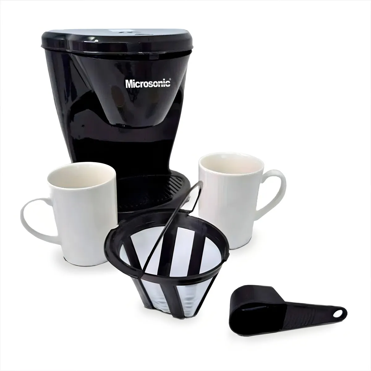 Cafetera Electrica Microsonic Doble Goteo 2 Tazas De Color Negro + ENVIO GRATIS